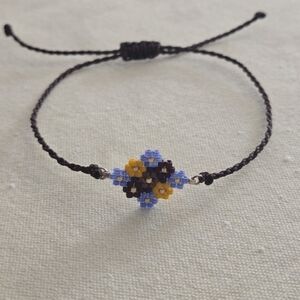 New Handmade Beaded Bracelet with Adjustable Cord